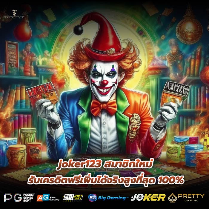 joker123 สมาชิกใหม่ รับเครดิตฟรีเพิ่มได้จริงสูงที่สุด 100%